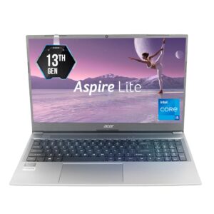 Acer AspireLite 13th Gen Intel Core i5-1334U Thin and Light Premium Laptop (Windows 11 Home/16 GB RAM/512GB SSD/MS Office) AL15-53 with 39.62cm (15.6") Full HD Display,Metal Body,Steel Gray,1.59 KG